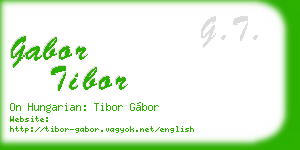 gabor tibor business card