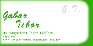 gabor tibor business card